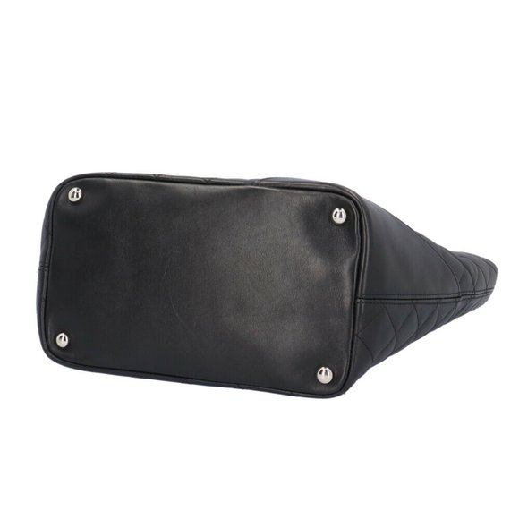 CHANEL Tote Medium Cambon Bag Leather Black Women's - Picture 5 of 8